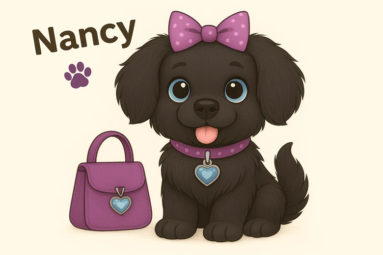 Nancy happily raising both paws